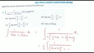 Integration 1cos x  √3 sin x dx is equal to [upl. by Nicoli]