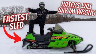 I BOUGHT THE FASTEST SNOWMOBILE IN THE WORLD 98 Arctic cat ZR 600 [upl. by Ahsa]