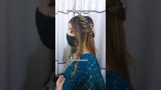 Traditional engagement hairstyle hairstyle hairstylist hairdo hairlove youtuber summervibes [upl. by Poore]