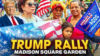 What I saw outside TRUMPS RALLY  Madison Square Garden  102724  New York [upl. by Teirrah789]