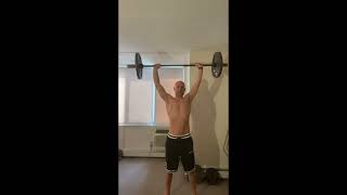 50kg 110 lbs Overhead Press July 2023 Update [upl. by Etnovad]