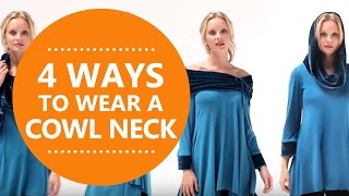 Four Ways to Wear a Cowl Neck with Simplicity Pattern 1014 [upl. by Kacy]