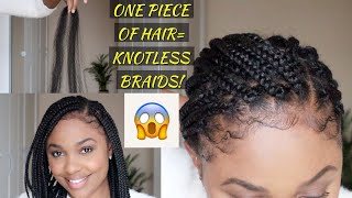 NEW METHOD KNOTLESS BOX BRAIDS FOR BEGINNERS [upl. by Hopfinger406]