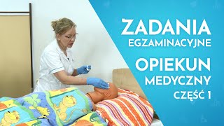 Egzamin Zawodowy Opiekun Medyczny  mycie oczu twarzy uszu szyi klatki piersiowej pacjentowi [upl. by Hbaruas]