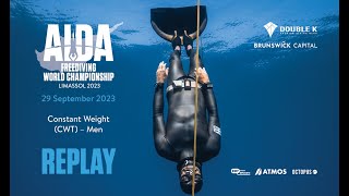 AIDA Depth World Championship Limassol 2023  Constant Weight CWT  Men [upl. by Elke]