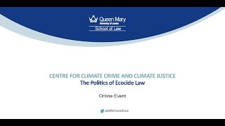 The Politics of Ecocide Law [upl. by Kcirdet]