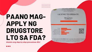 PAANO MAGAPPLY NG LTO FOR DRUGSTORE GAMIT ANG FDA ESERVICES PORTAL  BOTIKA VLOG [upl. by Anahahs]