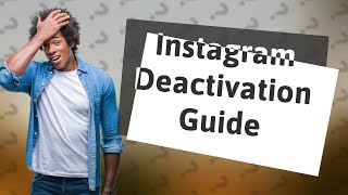 How do I deactivate my Instagram account for 6 months [upl. by Edyaw]