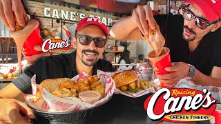 FIRST TIME TRYING THIS VIRAL COMBO  Raising Canes Crispy Chicken amp Texas Bread in Dubai [upl. by Eissehc596]