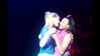 Naya Rivera and Heather Morris kiss on stage [upl. by Susanne]