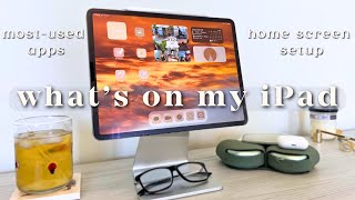 Whats on My iPad Pro 129quot  Cozy Home Screen Setup Digital Systems Apps [upl. by Neukam798]