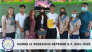 RESEARCH DEFENSE GRADE 11 HUMSS SAN JACINTO NATIONAL HIGH SCHOOL [upl. by Noreg]