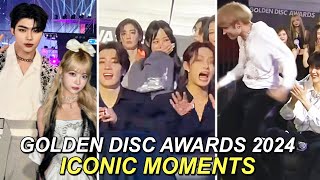 Kpop Idols ICONIC interactions at Golden Disc Awards 2024 LE SSERAFIM ENHYPEN TXT SEVENTEEN [upl. by Sherurd]