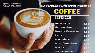 Different types of coffee drinks [upl. by Carver]