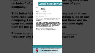 Denial Letter of Demand for Job  Job Request Denial Letter [upl. by Zacarias]