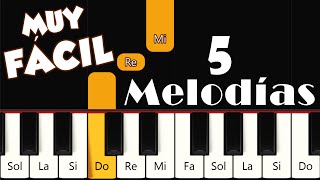 👉5 CANCIONES FÁCILES para Piano 👍 Tutorial Synthesia [upl. by Santoro856]