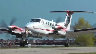 Beech Super King Air 350 B300 landing and takeoff [upl. by Grantley402]