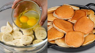 I Combined Egg With Banana amp Make This Delicious Mini Banana Pancake Recipe  Mini Banana Pancake [upl. by Proudlove]