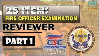 PART 1  FIRE OFFICER EXAMINATION l 25 ITEMS l BUREAU OF FIRE PROTECTION [upl. by Nirehtak354]