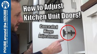 How to adjust a cabinet door hinge Kitchen unit door adjustment Adjust a concealed door hinge [upl. by Akins948]