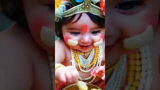 माखन चोर कन्हैया के दर्शन  little krishna viral krishna shorts [upl. by Erine]