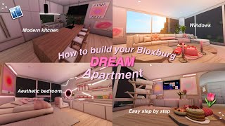 How To BUILD your DREAM BLOXBURG APARTMENT Super Easy 🏙️ [upl. by Aseram]