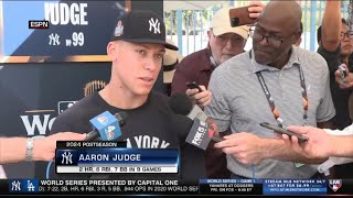 Aaron Judge on facing Shohei Ohtani in the World Series quotThis will be an interesting matchquot [upl. by Anemaj635]