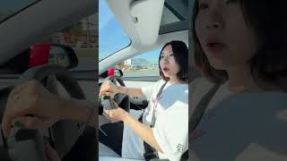 ลองขับ Model 3 Refresh กัน ว่าเกียร์ที่จอจะใช้ยากมั้ย evgirls รถev tesla model3 model3highland [upl. by Acila]