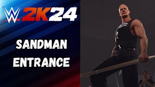 WWE 2K24 Sandman Entrance [upl. by Akedijn]