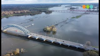 Hoogwater in de IJssel bij Zwolle 2023 [upl. by Aerb]