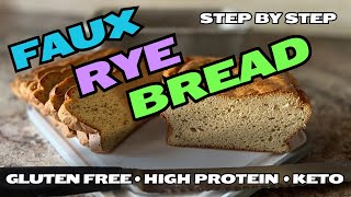 Faux Rye Bread  A Rye Lovers Dream  EggWhiteProtein LowCarb GlutenFree Keto HighProtein [upl. by Caro525]