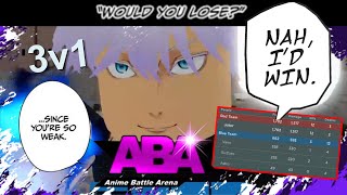 ABA SATORU GOJO 3v1s RANKED [upl. by Nageet]