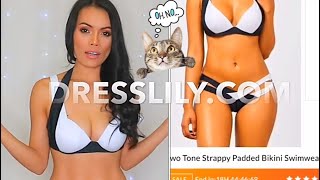 DRESSLILY BIKINI TRYON HAUL REVIEW  ANGEL GOWER [upl. by Ainivad124]