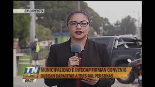 Firman convenio entre la municipalidad y el Intecap [upl. by Boutis]