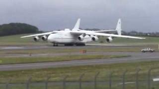 ANTONOV 225 TAXI AND TAKEOFF PRESTWICK AIRPORT [upl. by Avihs]