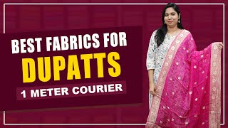 Different Types of Dupattas amp Latest Designer Fabric Collections 1 Meter Courier trending viral [upl. by Lunette215]