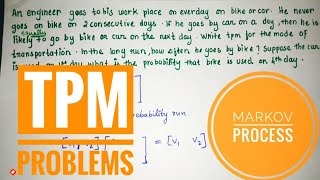 Markov process using transitional probability matrixtpm  Long run  Part2  Mathspedia [upl. by Nerra]