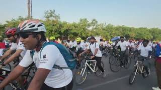 CYCLOTHON 2023 with 600 Cyclists at Gachibowli Hyderabad [upl. by Anaihs892]