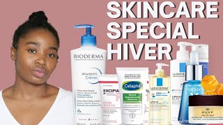 RESTER HYDRATER EN HIVER MES PRODUITS SKINCARE ESSENTIELS BIODERMA NUXE VICHY LA ROCHE POSAY [upl. by Sivehc]