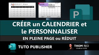 Créer un CALENDRIER  AGENDA PERSONNALISÉ avec PUBLISHER Tutoriel [upl. by Sofko]