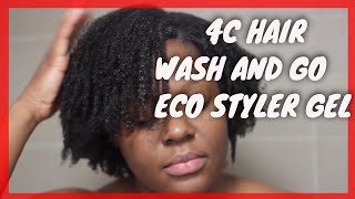 4C HAIR WASH AND GO  ECO STYLER GEL [upl. by Garv510]