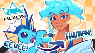 Turning EEVEELUTIONS into HUMANS with the Huion Kamvas Pro 16 25k [upl. by Phail]