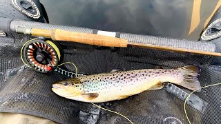 StillWater belly boat Brown Trout Fishing UK [upl. by Gilead358]