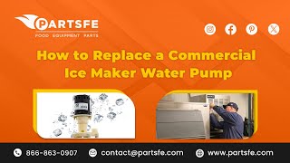 How to Replace a Commercial Ice Maker Water Pump  PartsFe [upl. by Rusert451]