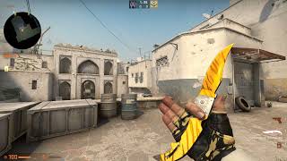 Knife Glove Combo Broken Fang Gloves Yellow banded and Falchion Knife Tigertooth CSGO [upl. by Aridnere]