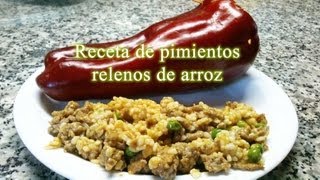 Receta de Pimientos Rellenos de Arroz [upl. by Acemahs]