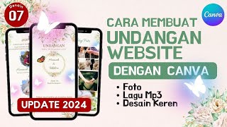 🔴Baru Cara Bikin Undangan Pernikahan Digital Website  undangan canva desain 7 [upl. by Lajib177]