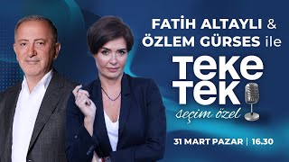 Teke Tek Seçim Özel Canlı Yayınında izleyicileri neler bekliyor Fatih Altaylı amp Özlem Gürses [upl. by Ahsenac]