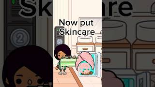 How to make skincare fridge in Toca Boca tocaboca tocabocaworld skincare skincarefridge [upl. by Carlita]