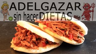 AREPAS INTEGRALES DE CARNE MECHADA  ADELGAZAR SIN HACER DIETAS [upl. by Ettezil]